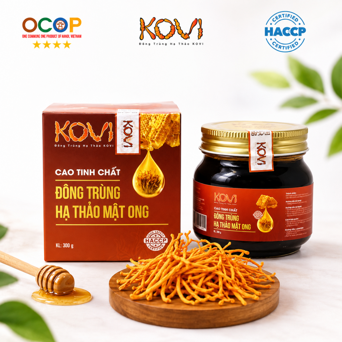 Cao tinh chât mật ong đông trùng hạ thảo.